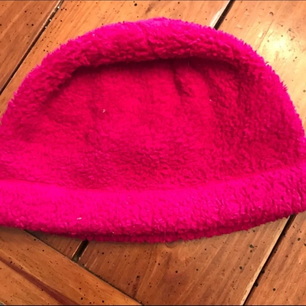 Girls REI Fleece Hat 7-14 Years Pink Winter Beanie Cozy GUC